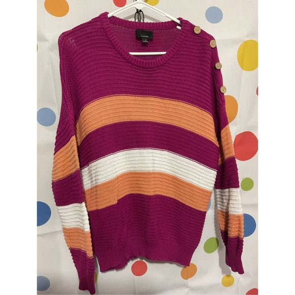 Lumiere Size M Multi Color Sweater Pretty! 🍎🍓 - Picture 10 of 11